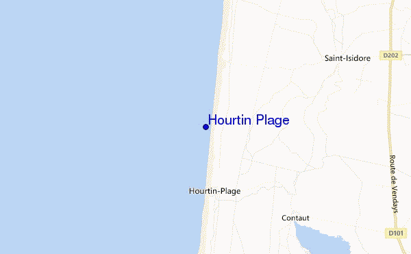 mappa di localizzazione di Hourtin Plage