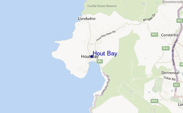 mappa di localizzazione di Hout Bay