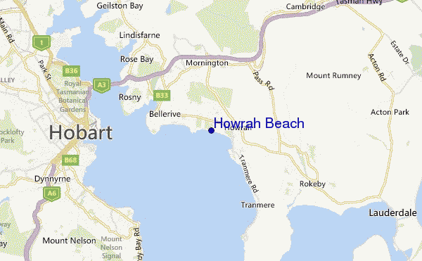 mappa di localizzazione di Howrah Beach