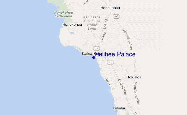 mappa di localizzazione di Hulihee Palace