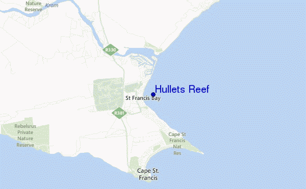 mappa di localizzazione di Hullets Reef