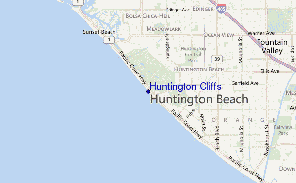 mappa di localizzazione di Huntington Cliffs