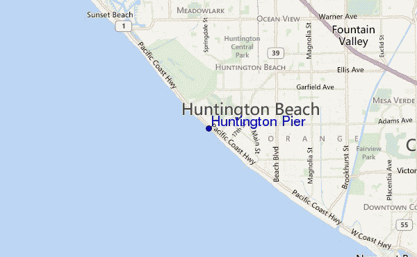 mappa di localizzazione di Huntington Pier