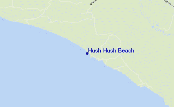 mappa di localizzazione di Hush Hush Beach