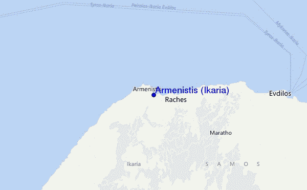 mappa di localizzazione di Armenistis (Ikaria)