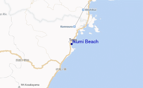mappa di localizzazione di Ikumi Beach