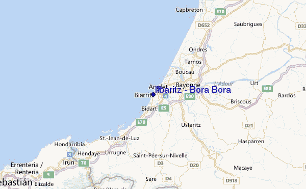 Ilbaritz - Bora Bora Location Map
