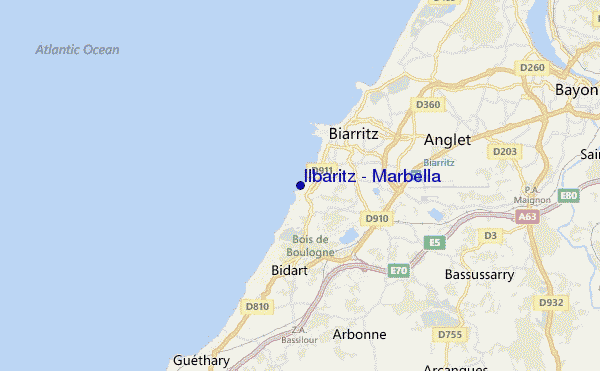 mappa di localizzazione di Ilbaritz - Marbella