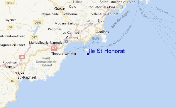 Ile St Honorat Location Map
