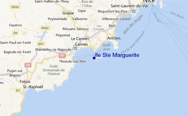 Ile Ste Marguerite Location Map