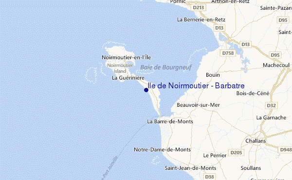 Ile de Noirmoutier - Barbatre Location Map