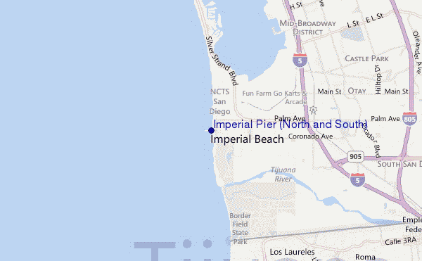 mappa di localizzazione di Imperial Pier (North and South)