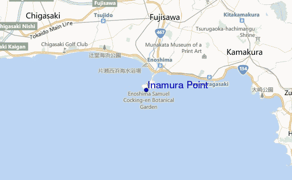 mappa di localizzazione di Inamura Point
