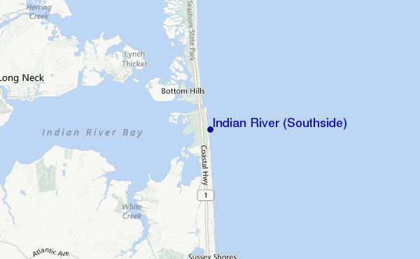 mappa di localizzazione di Indian River (Southside)