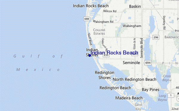 mappa di localizzazione di Indian Rocks Beach