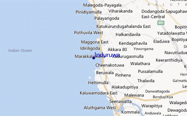 mappa di localizzazione di Induruwa