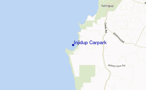 mappa di localizzazione di Injidup Carpark