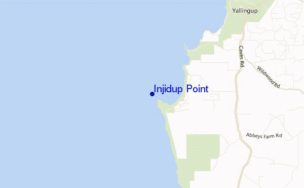 mappa di localizzazione di Injidup Point