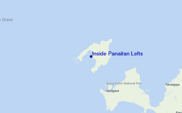 Inside Panaitan Lefts Location Map