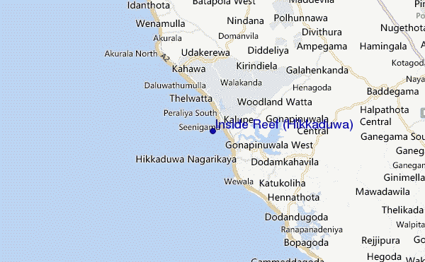 mappa di localizzazione di Inside Reef (Hikkaduwa)