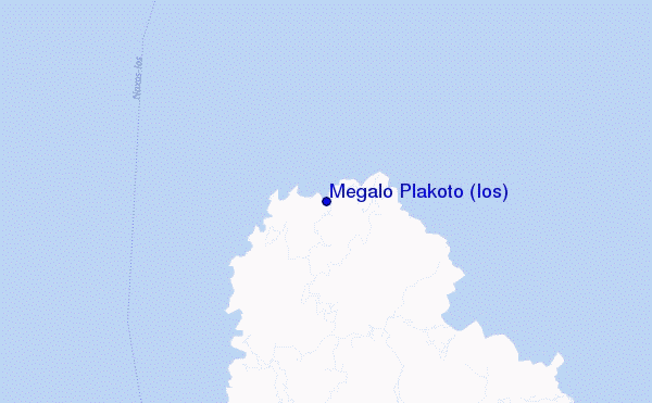 mappa di localizzazione di Megalo Plakoto (Ios)