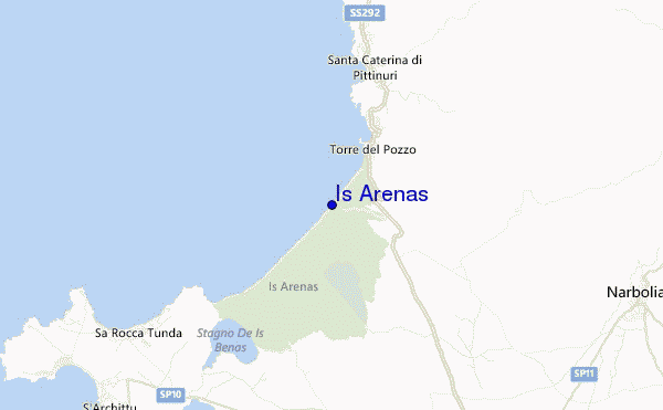 mappa di localizzazione di Is Arenas