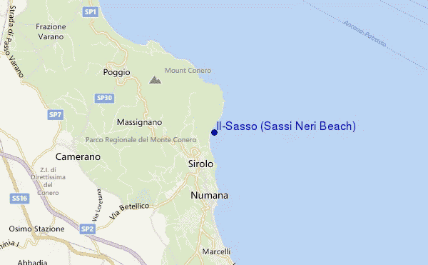 mappa di localizzazione di Il-Sasso (Sassi Neri Beach)