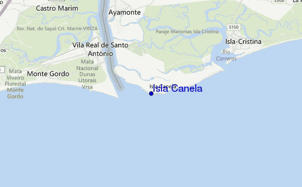 mappa di localizzazione di Isla Canela