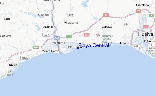 Playa Central Location Map