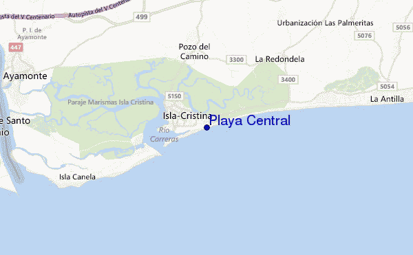 mappa di localizzazione di Playa Central