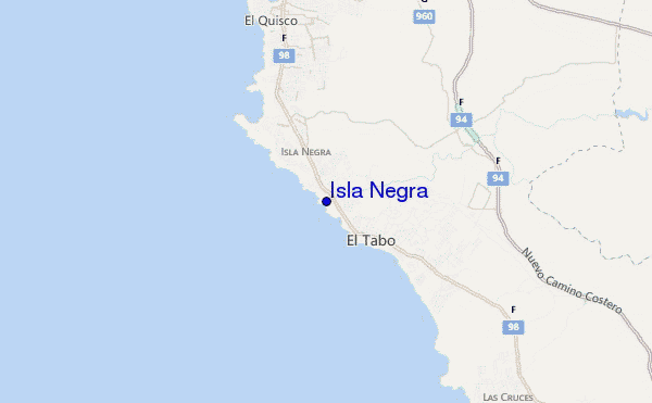 mappa di localizzazione di Isla Negra