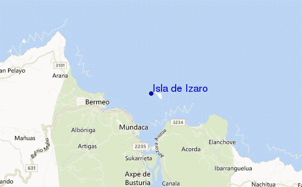 mappa di localizzazione di Isla de Izaro