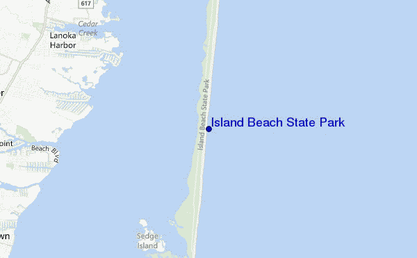 mappa di localizzazione di Island Beach State Park