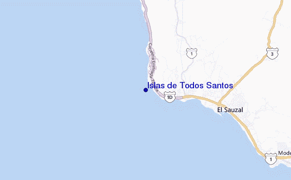 mappa di localizzazione di Islas de Todos Santos