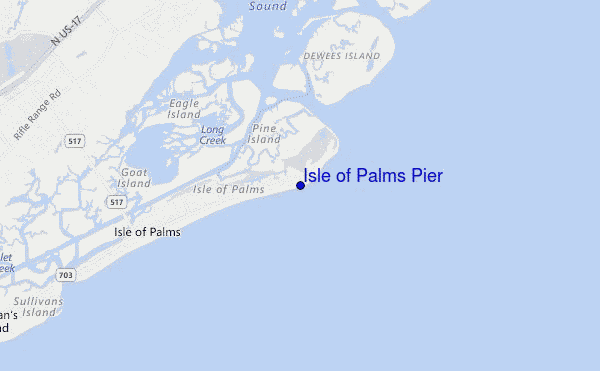 mappa di localizzazione di Isle of Palms Pier