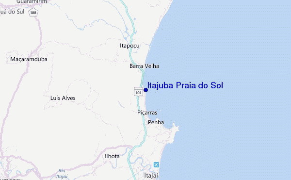 Itajuba Praia do Sol Location Map