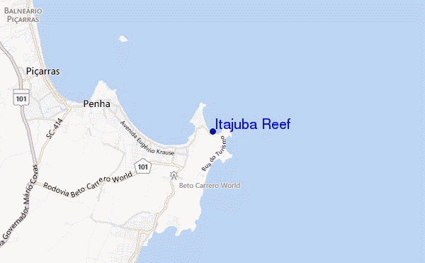mappa di localizzazione di Itajuba Reef