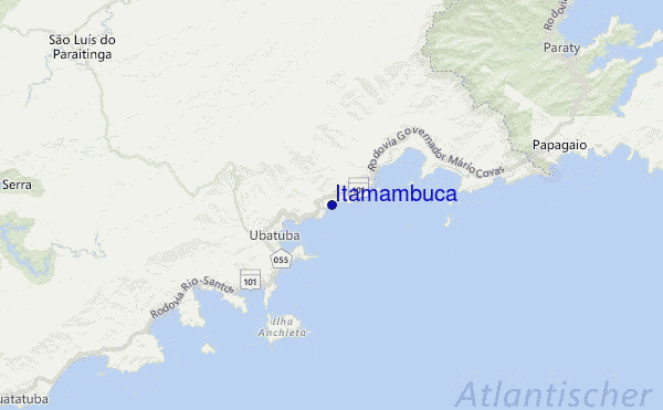 Itamambuca Location Map