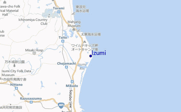 mappa di localizzazione di Izumi