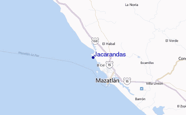 Jacarandas Location Map