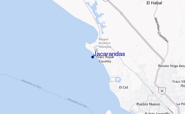 mappa di localizzazione di Jacarandas