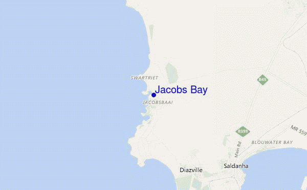 mappa di localizzazione di Jacobs Bay