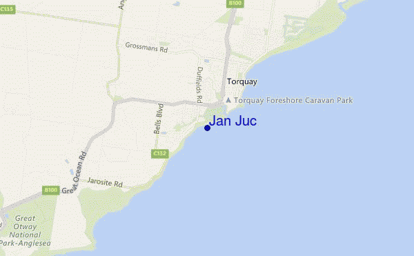 mappa di localizzazione di Jan Juc