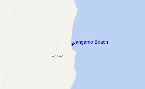 mappa di localizzazione di Jangamo Beach