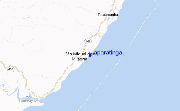 mappa di localizzazione di Japaratinga
