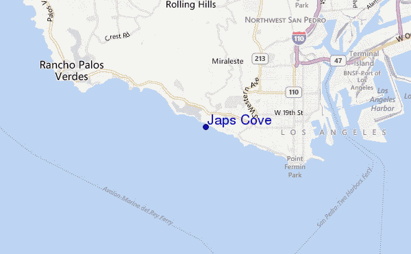 mappa di localizzazione di Japs Cove