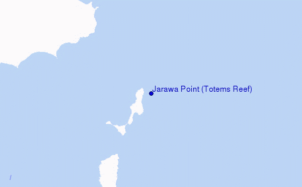 mappa di localizzazione di Jarawa Point (Totems Reef)