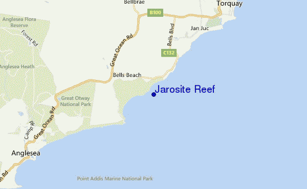 mappa di localizzazione di Jarosite Reef