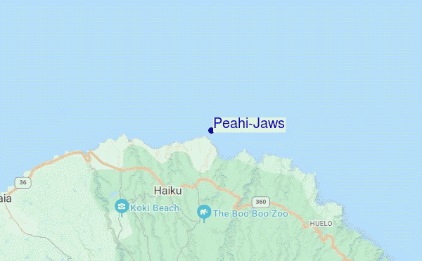 mappa di localizzazione di Peahi/Jaws