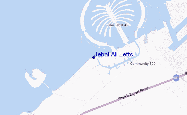 mappa di localizzazione di Jebal Ali Lefts